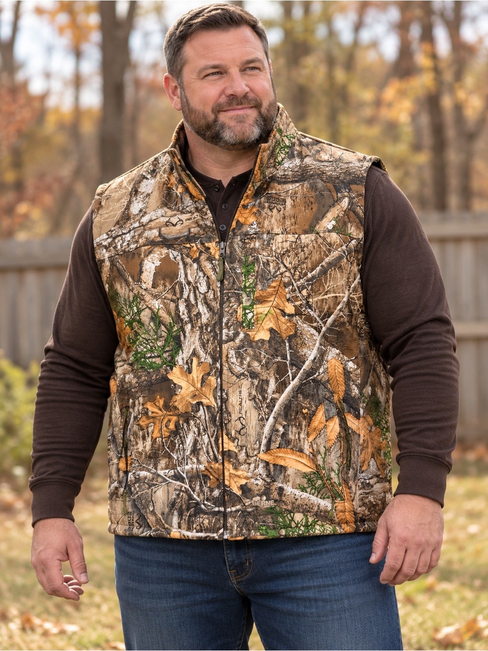 Berne Realtree Edge Camo Fleece Lined Hunting Outdoor Camping Vest Men’s 2XL